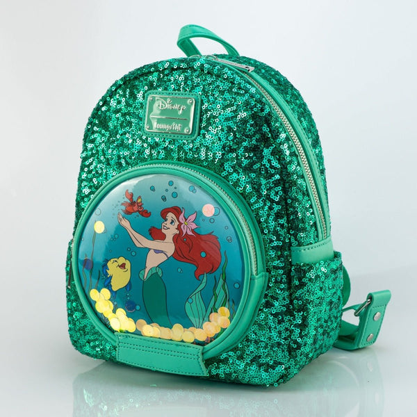 Loungefly online ☆ Disney Princess BATB Sequin Winter snowglobe Mini backpack w/BagClip