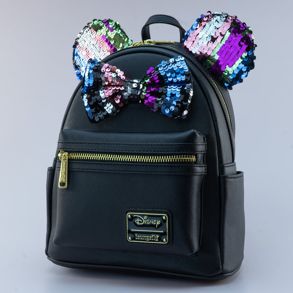 Black sequin mini backpack hotsell