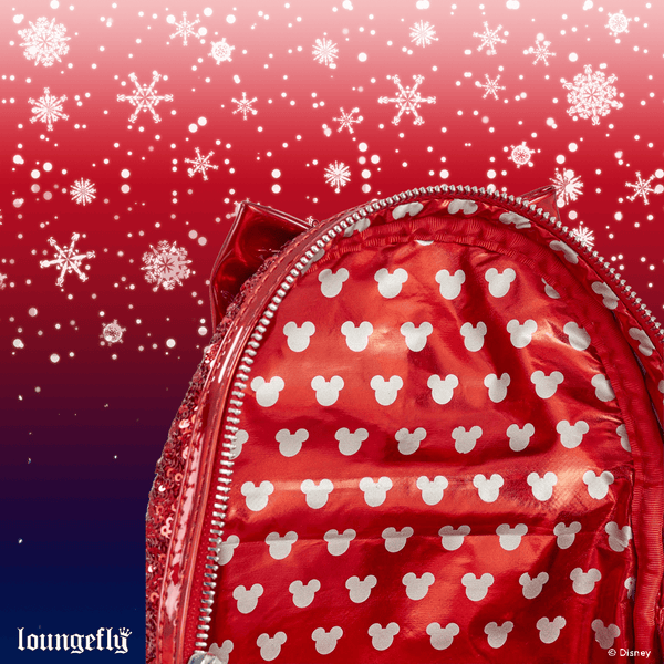 Disney red sequin loungefly offers backpack