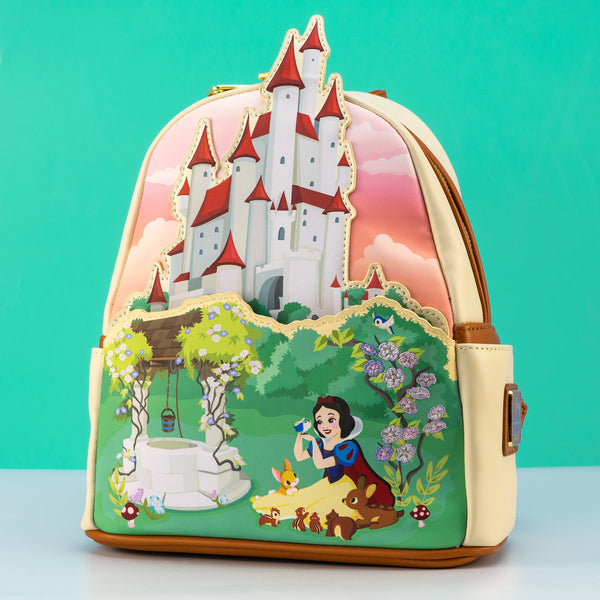 Loungefly SNOW WHITE cart mini backpack deals w/mug and pins