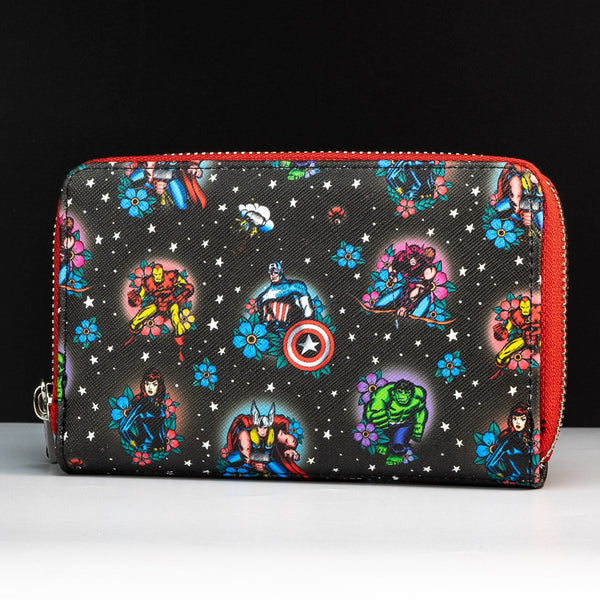 Outlet Marvel tattoo loungefly mini backpack and wallet