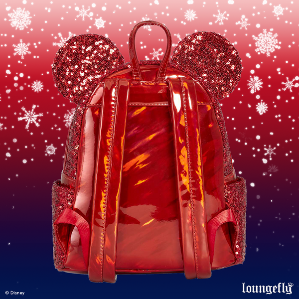 Disney red sequin loungefly offers backpack