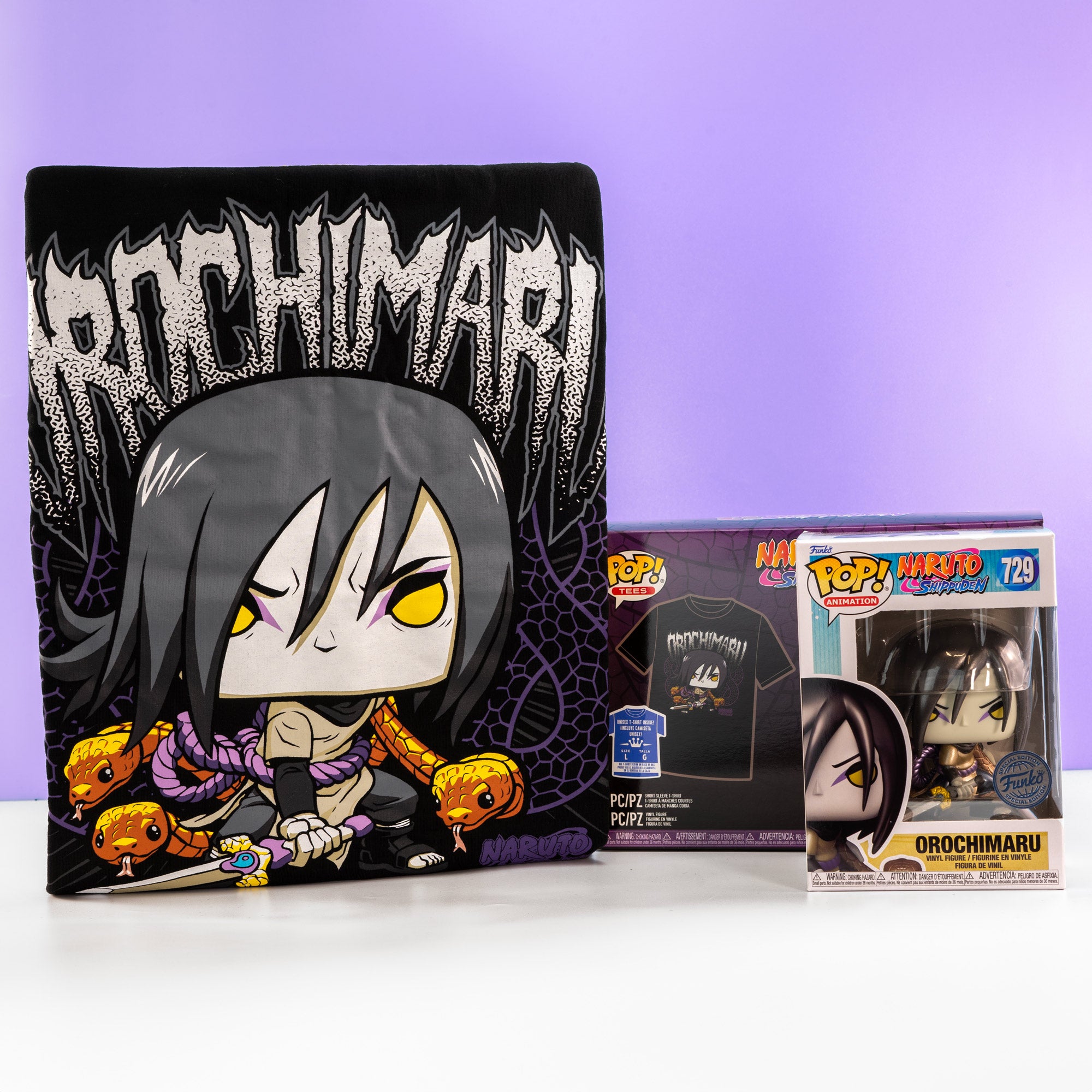 Naruto Orochimaru Pop! Vinyl and Tee Set