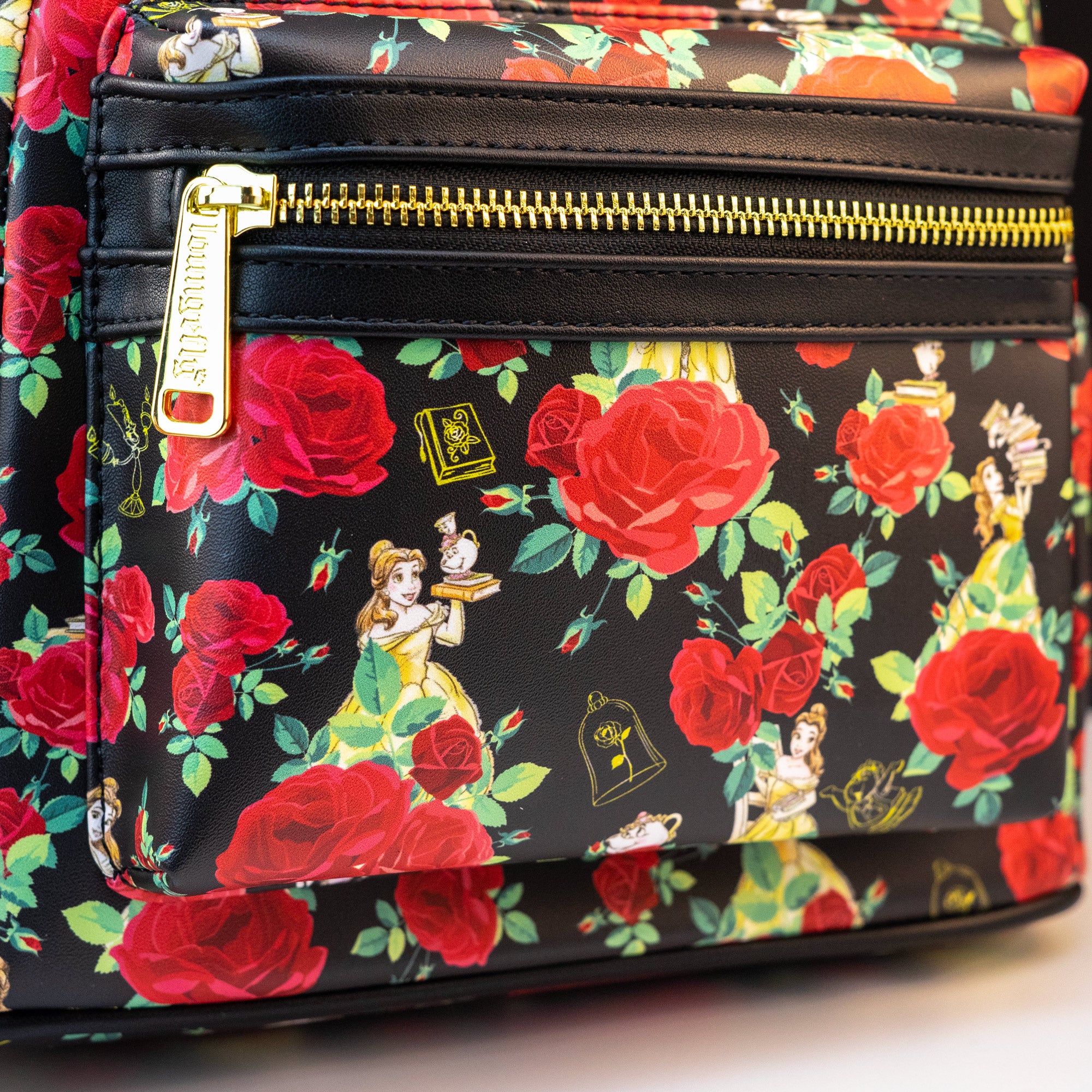 Loungefly x Disney Beauty and the Beast Belle Roses Mini Backpack