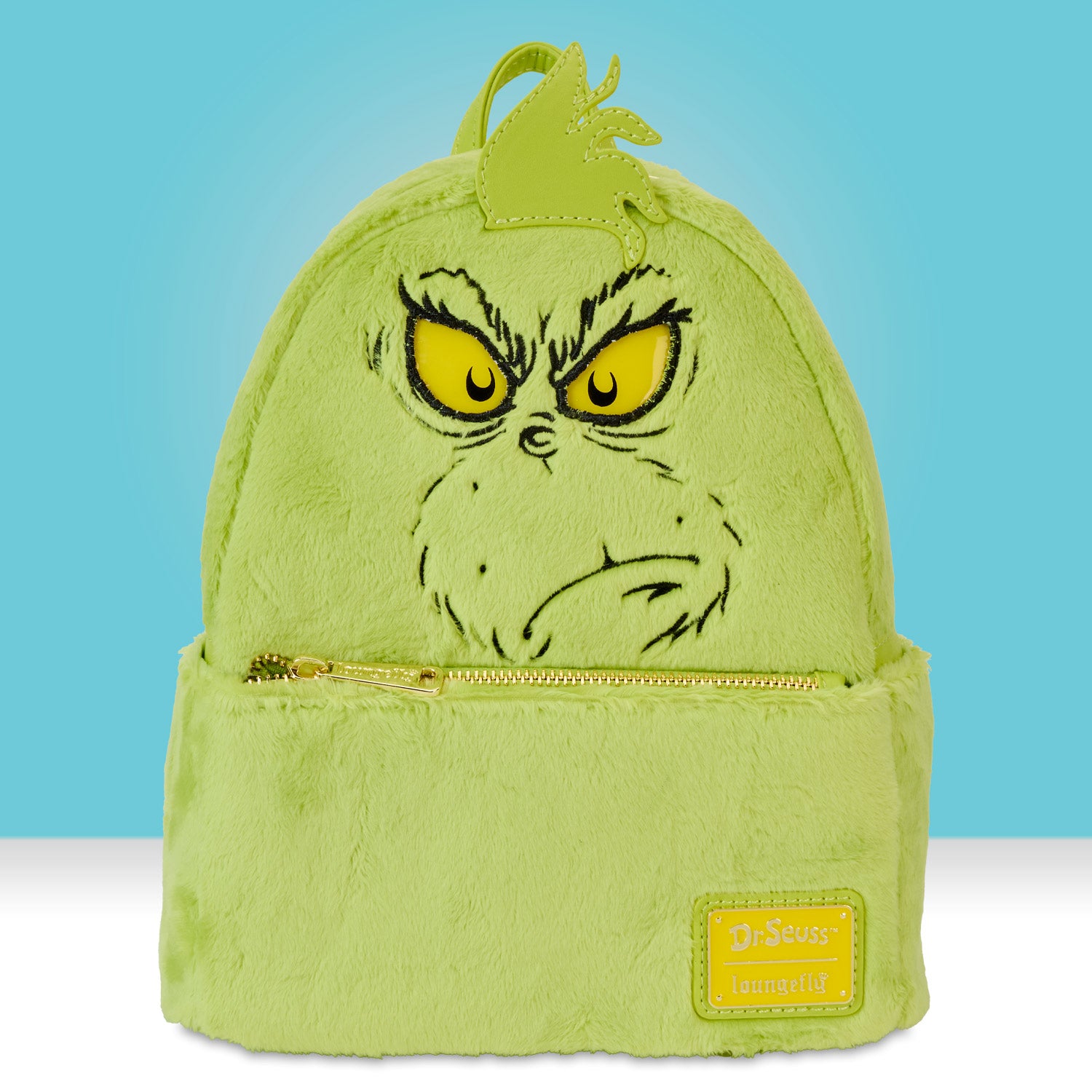 Loungefly x Dr Seuss Plush Grinch Light Up Cosplay Mini Backpack