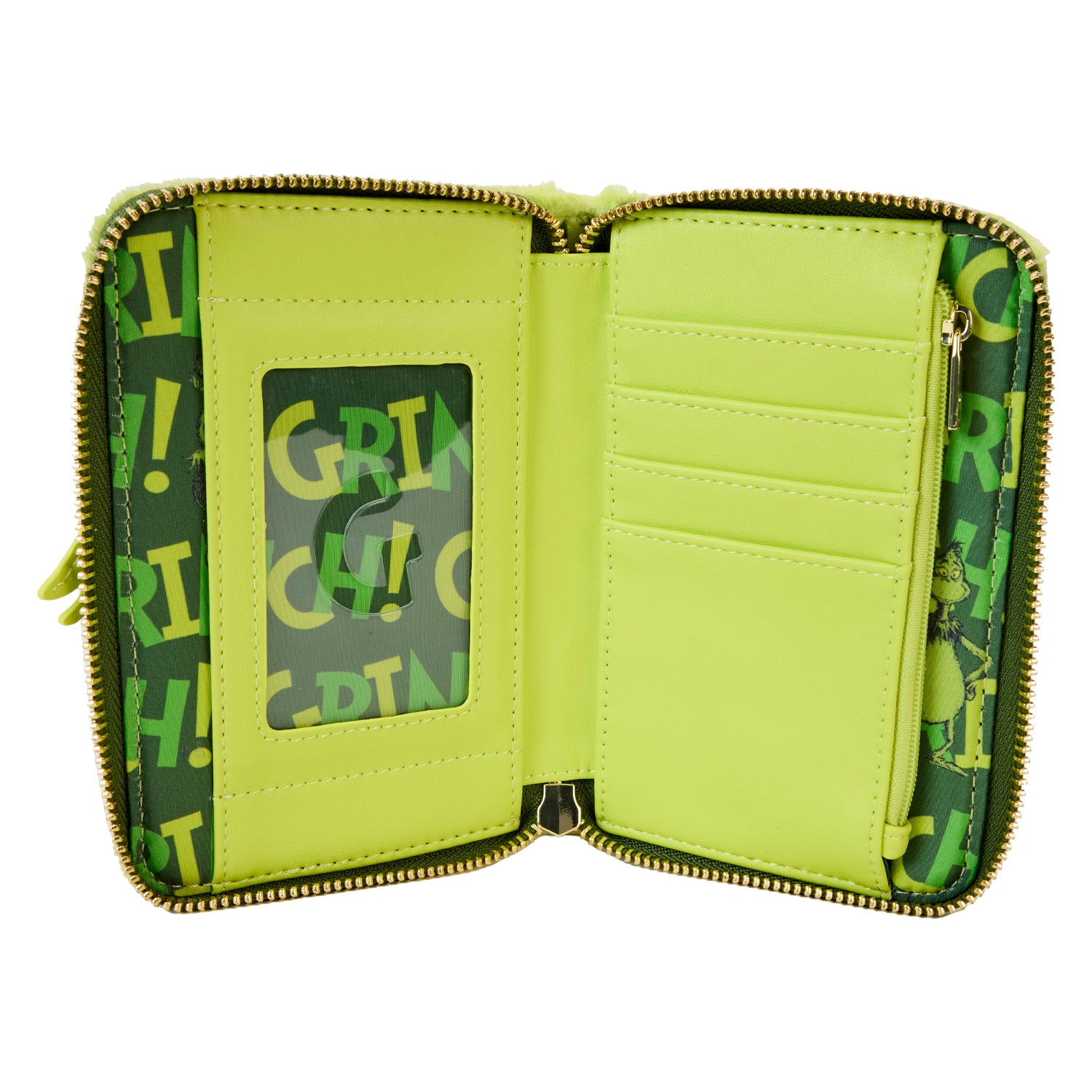 Loungefly x Dr Seuss Plush Grinch Glow Cosplay Zip Around Wallet