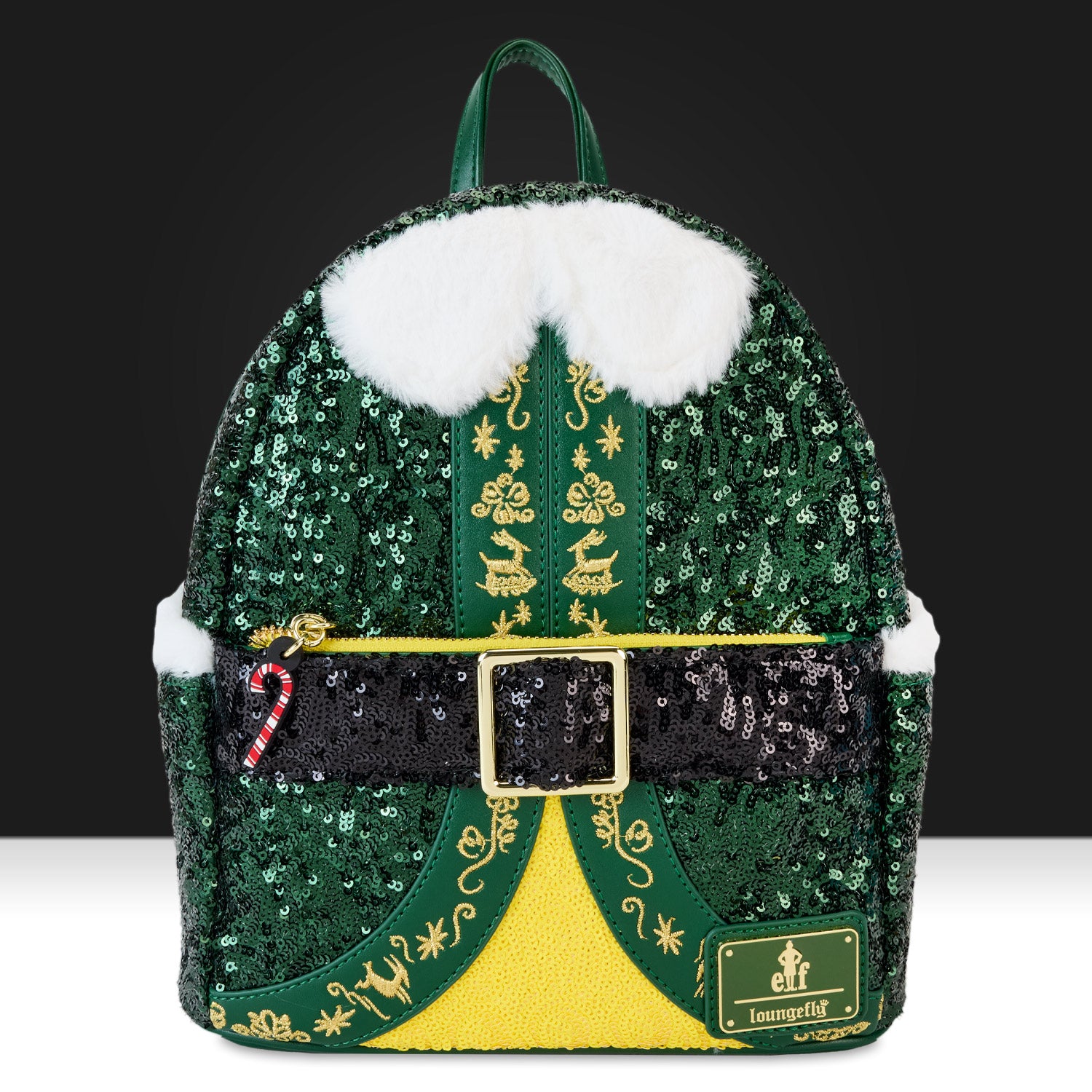 Loungefly x Warner Bros. Elf Buddy Sequin Cosplay Mini Backpack