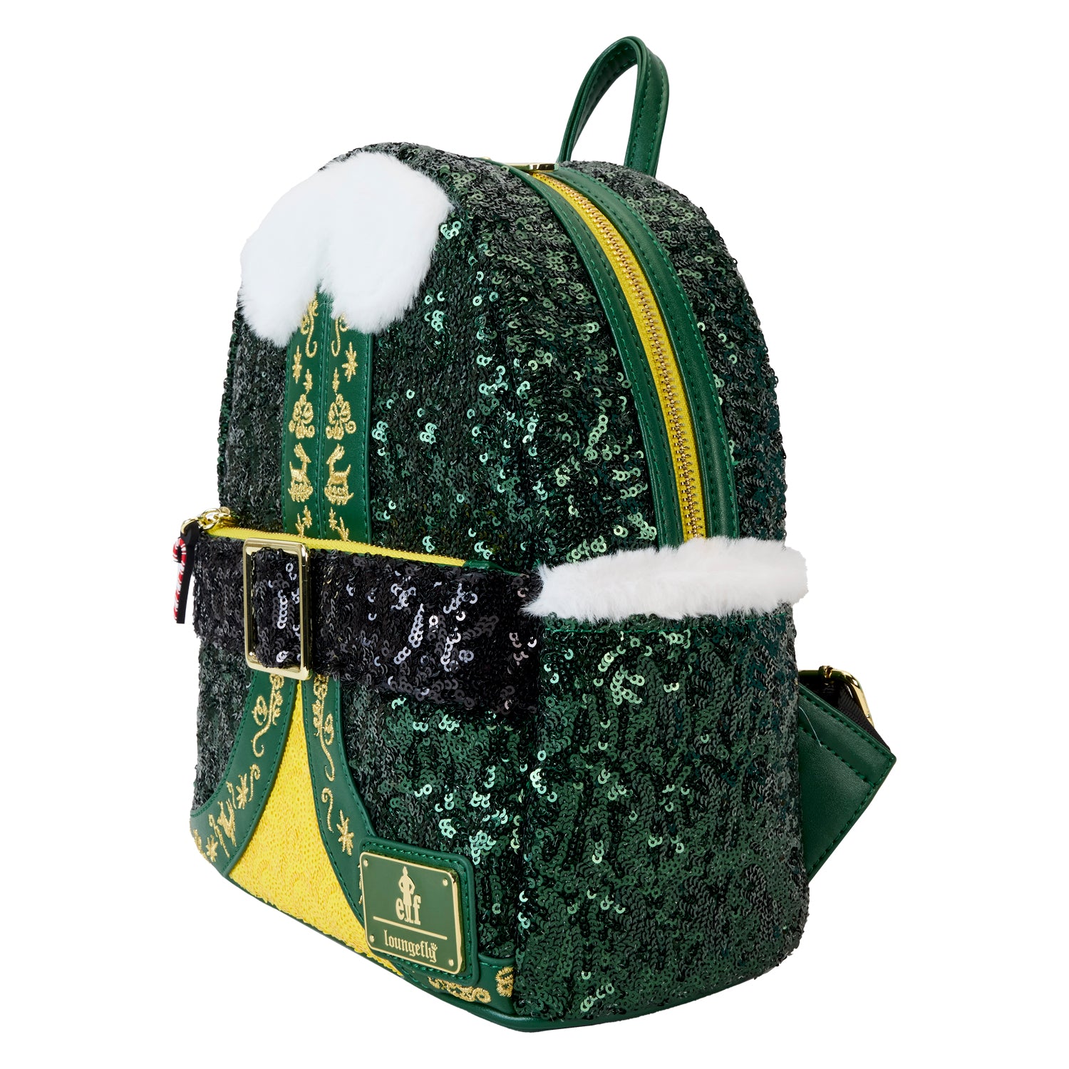 Loungefly x Warner Bros. Elf Buddy Sequin Cosplay Mini Backpack