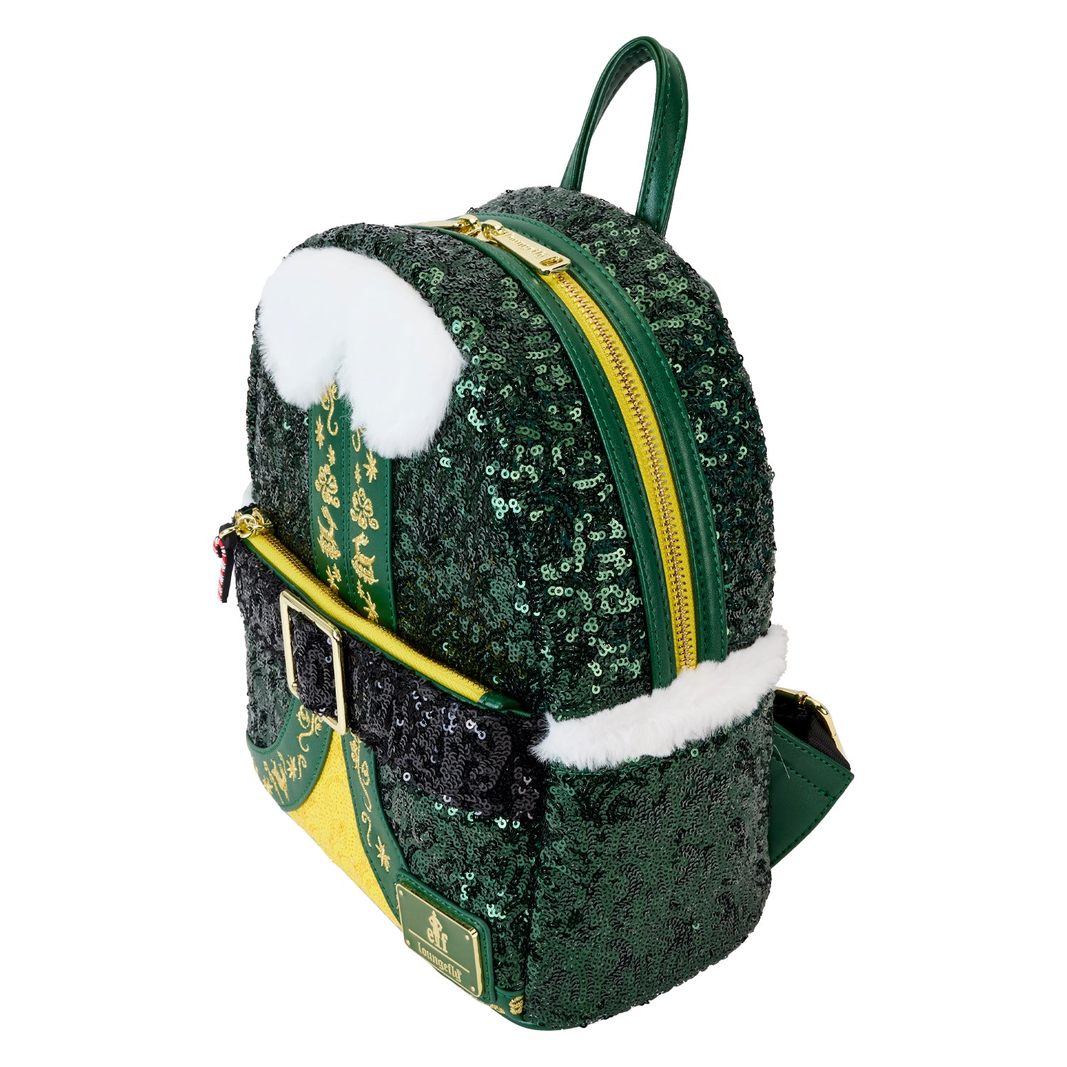 Loungefly x Warner Bros. Elf Buddy Sequin Cosplay Mini Backpack