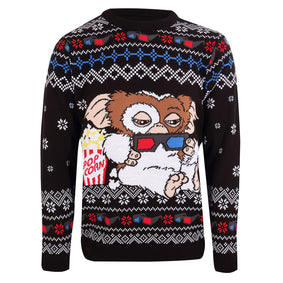 Gremlins Gizmo popcorn Knitted Christmas Jumper