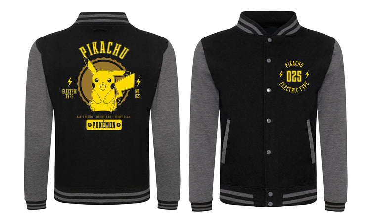 Pokemon-Collegiate Pikachu Unisex Varsity Jacket