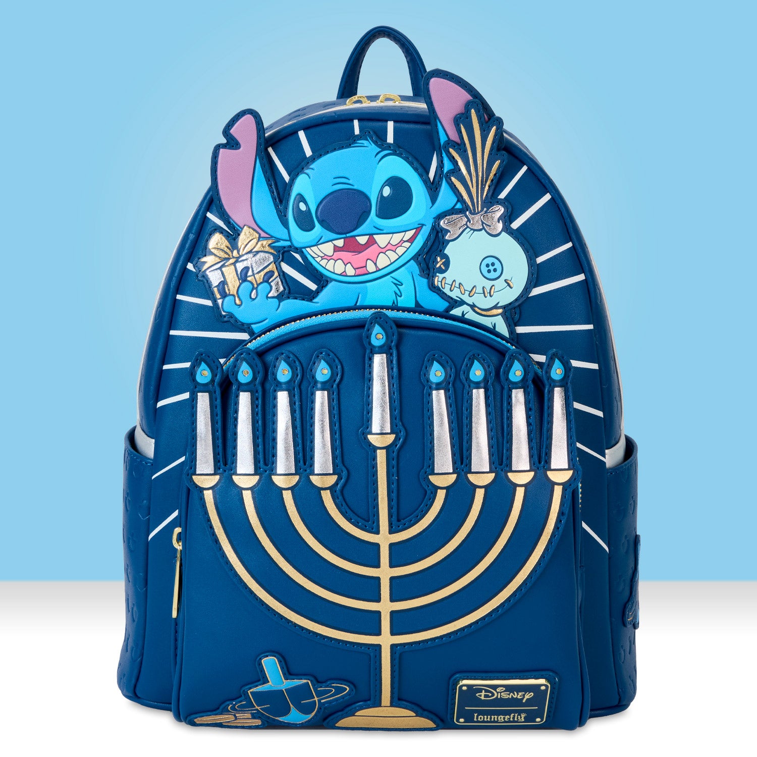 Loungefly x Disney Lilo & Stitch Light Up Menorah Stitch Mini Backpack