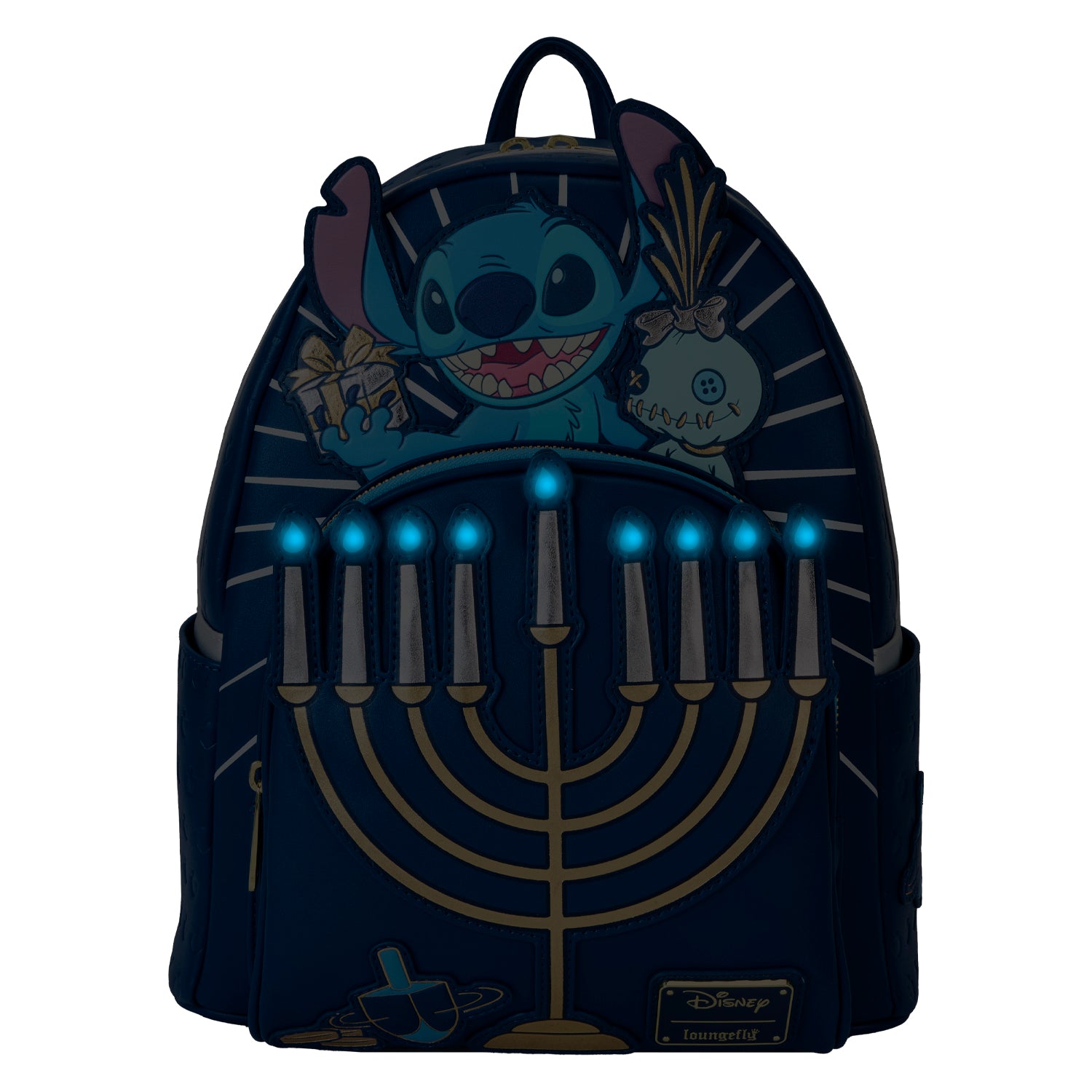 Loungefly x Disney Lilo & Stitch Light Up Menorah Stitch Mini Backpack