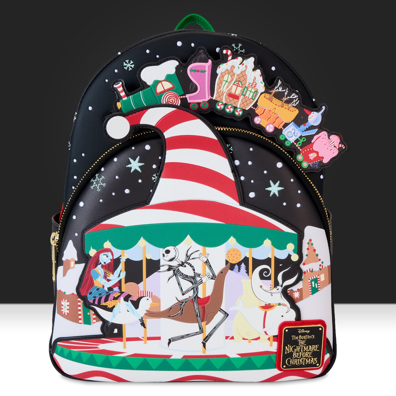 Loungefly x Disney The Nightmare Before Christmas Journey To Christmas Town Mini Backpack