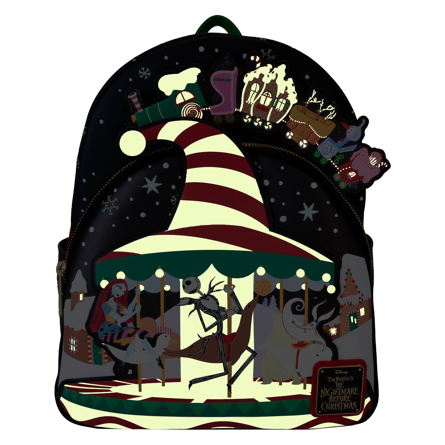 Loungefly x Disney The Nightmare Before Christmas Journey To Christmas Town Mini Backpack