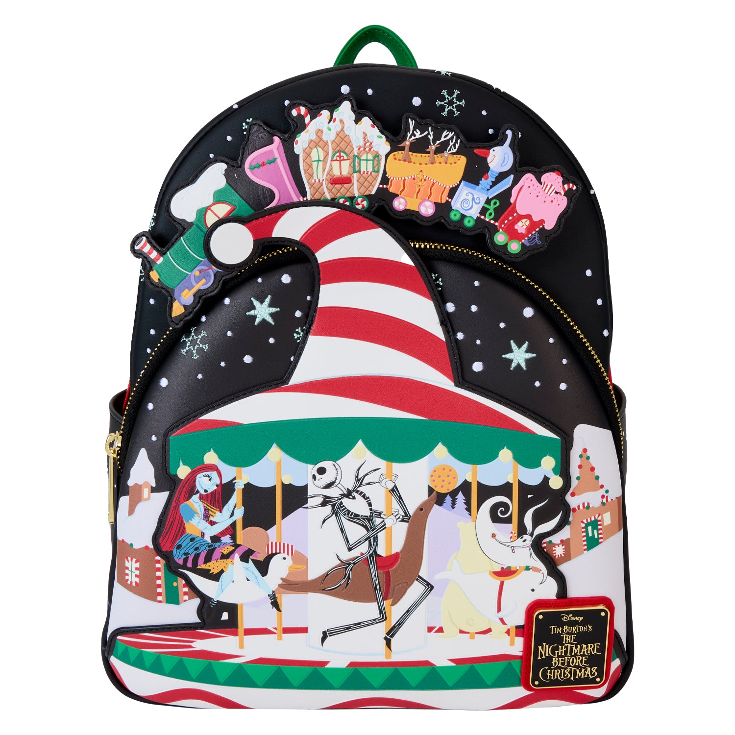 Loungefly x Disney The Nightmare Before Christmas Journey To Christmas Town Mini Backpack