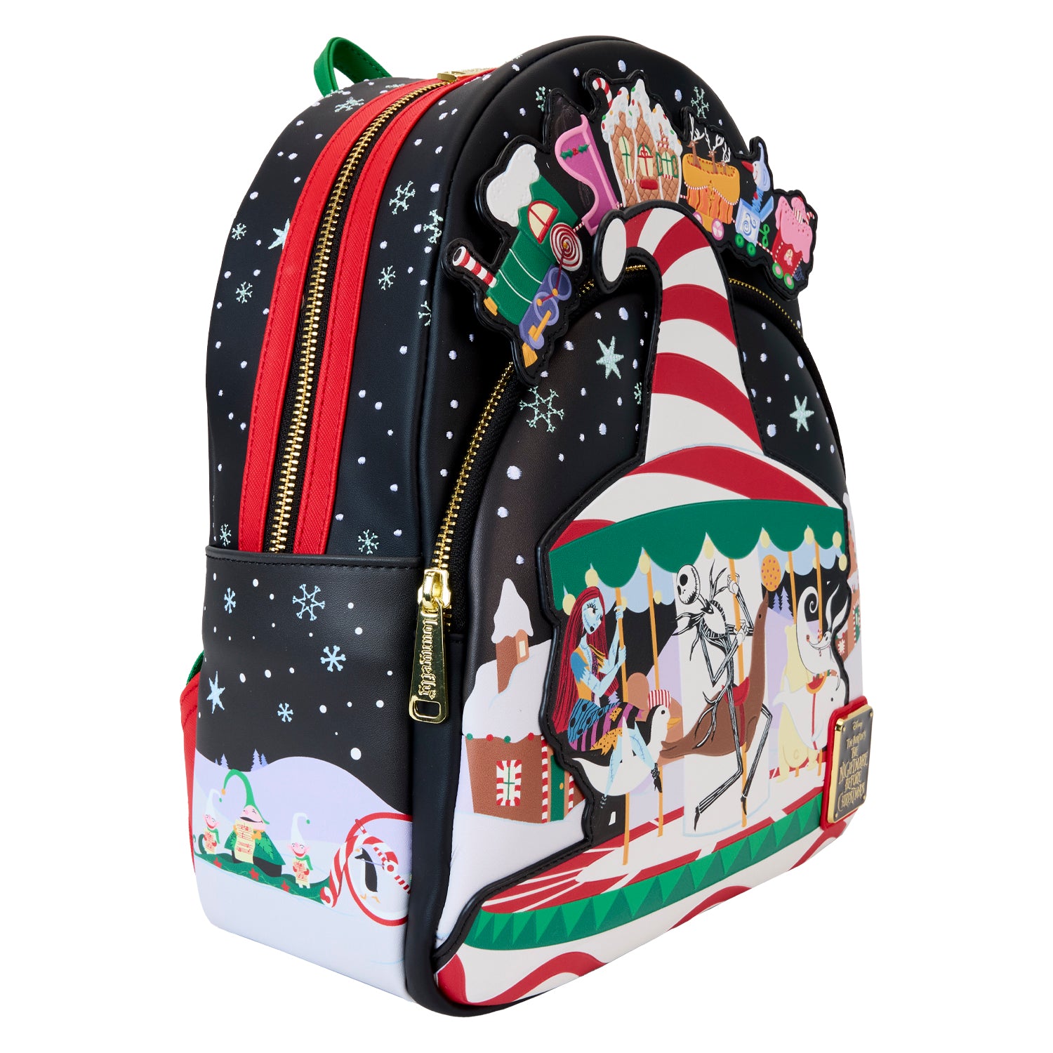 Loungefly x Disney The Nightmare Before Christmas Journey To Christmas Town Mini Backpack