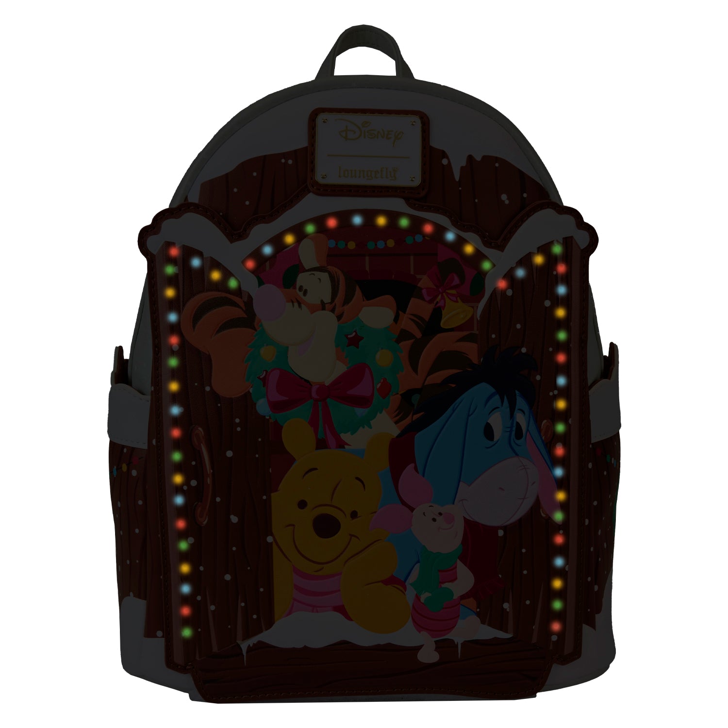 Loungefly x Disney Winnie the Pooh Holiday Scene Pooh And Friends Mini Backpack