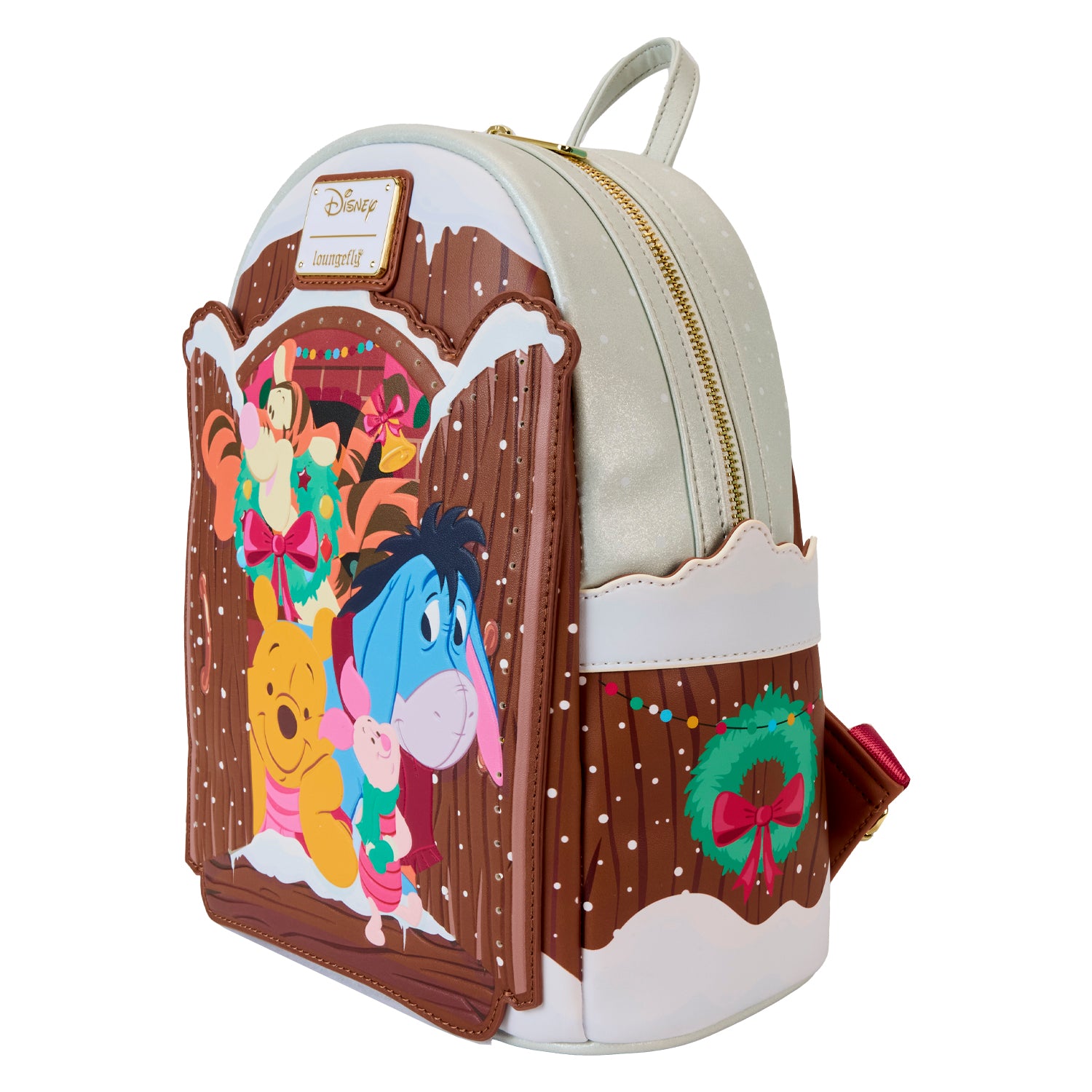 Loungefly x Disney Winnie the Pooh Holiday Scene Pooh And Friends Mini Backpack