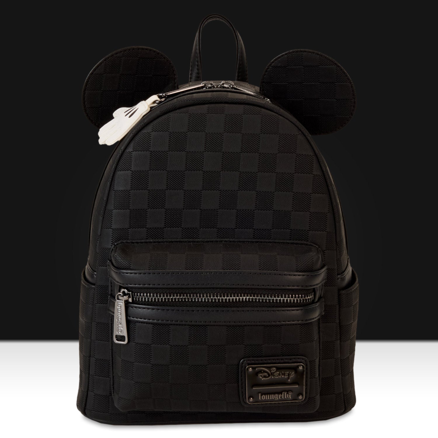 Loungefly x Disney Mickey Ear Black Damier Mini Backpack