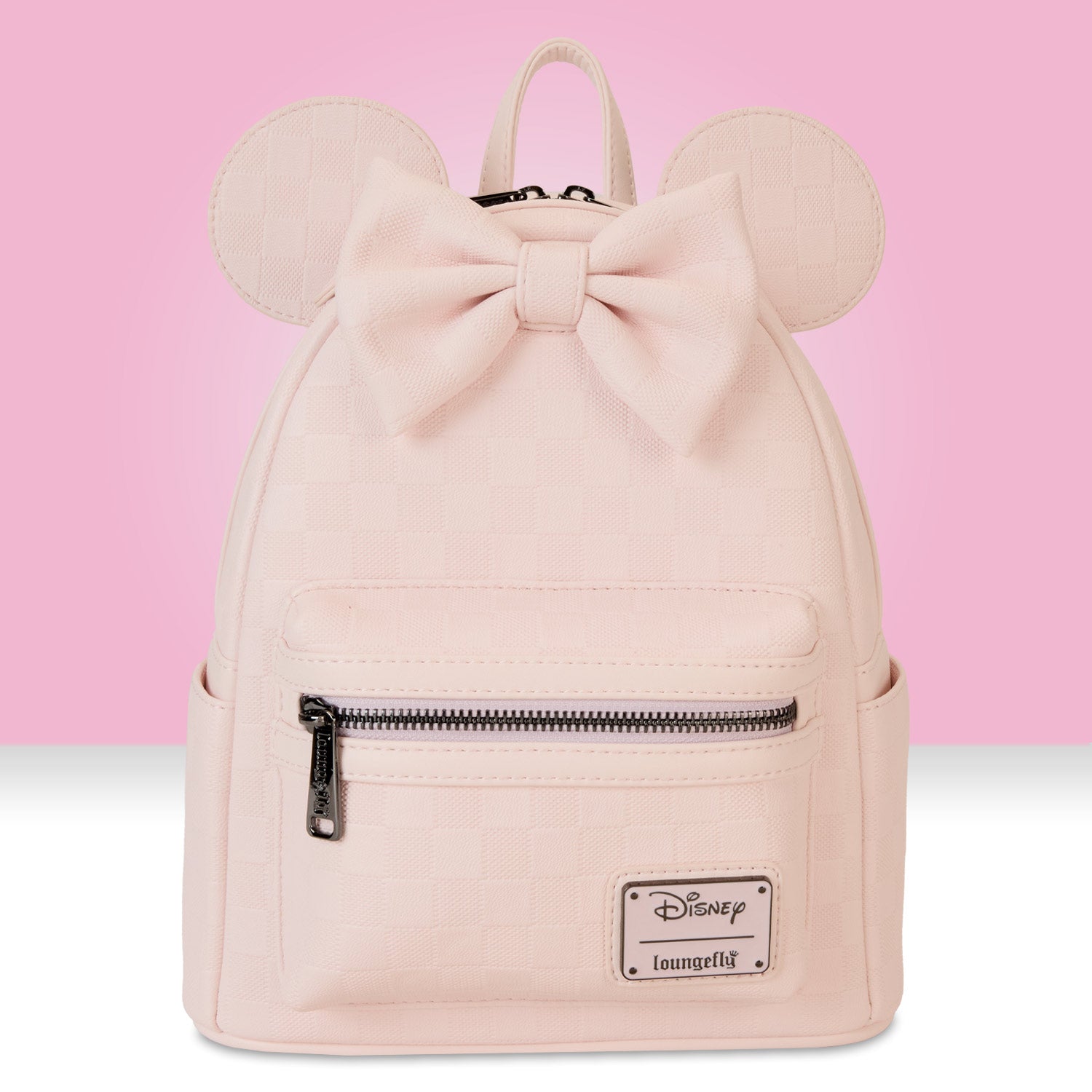 Loungefly x Disney Minnie Ear Pink Damier Mini Backpack