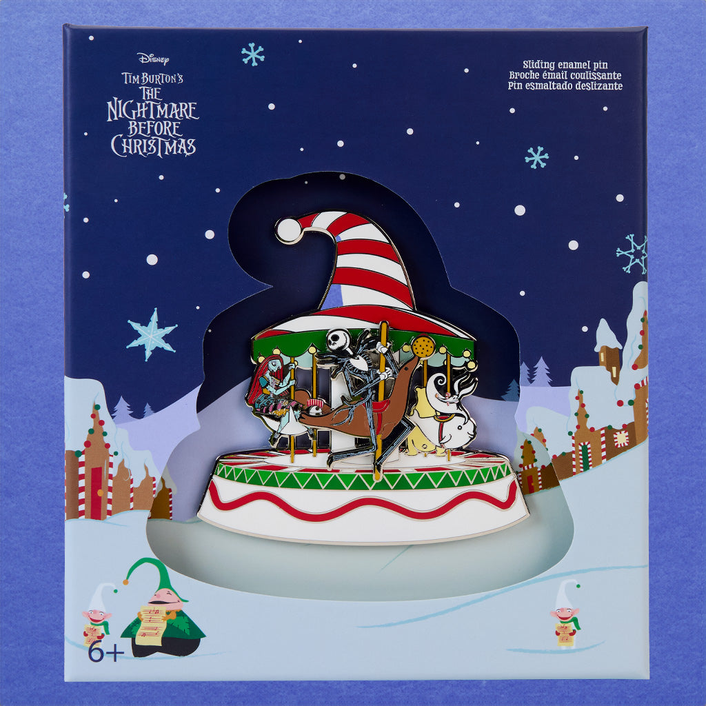 Loungefly x Disney The Nightmare Before Christmas Christmas Town Carousel Sliding  3