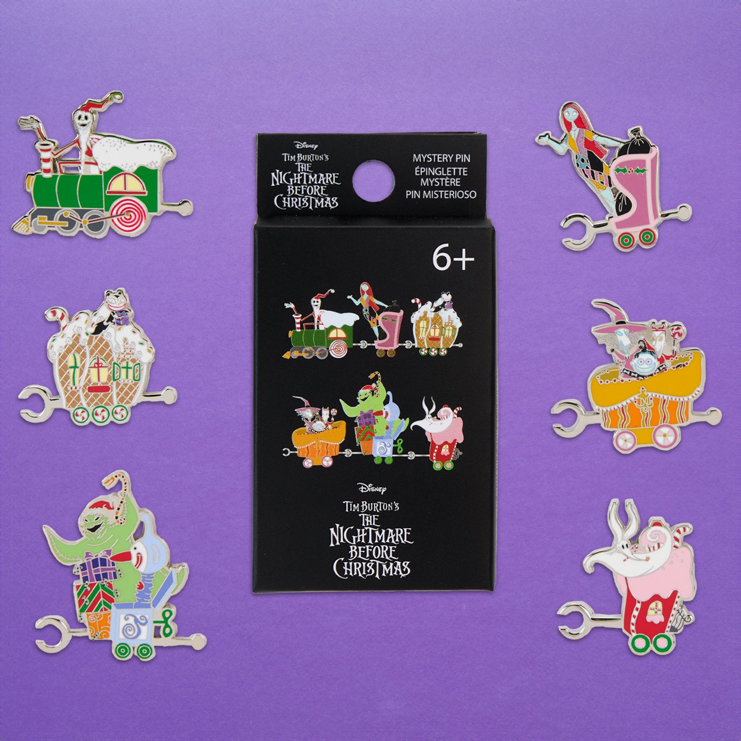 Loungefly x Disney The Nightmare Before Christmas Christmas Town Train Blind Box Mystery Pins