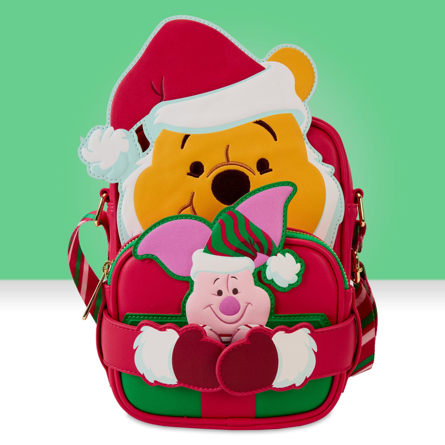 Loungefly x Disney Winnie the Pooh Santa Pooh Crossbuddies Bag