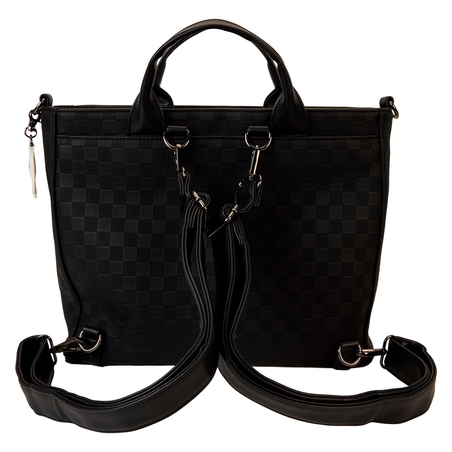 Loungefly x Disney Mickey Ear Black Damier Convertible Tote Bag