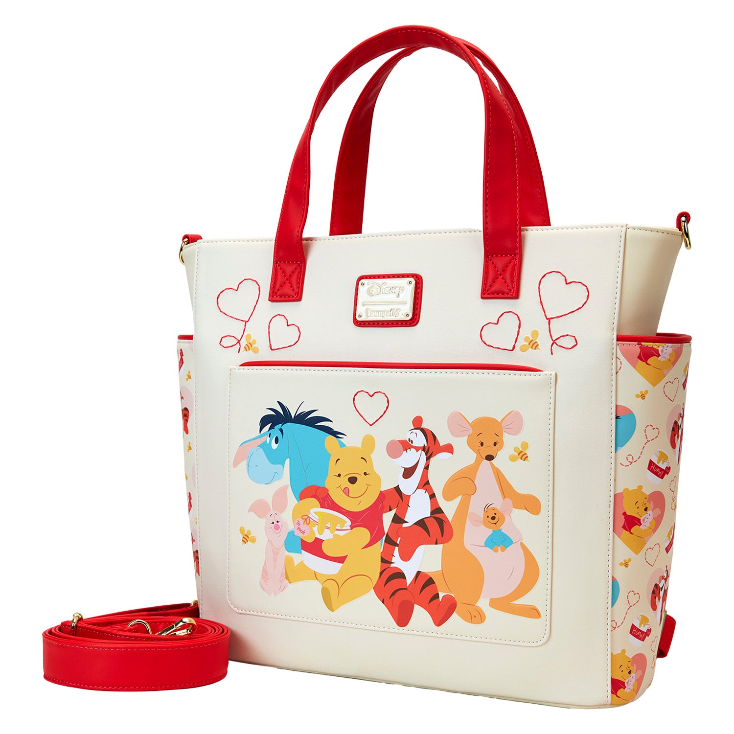 Loungefly x Disney Winnie the Pooh Love Convertible Backpack and Tote Bag