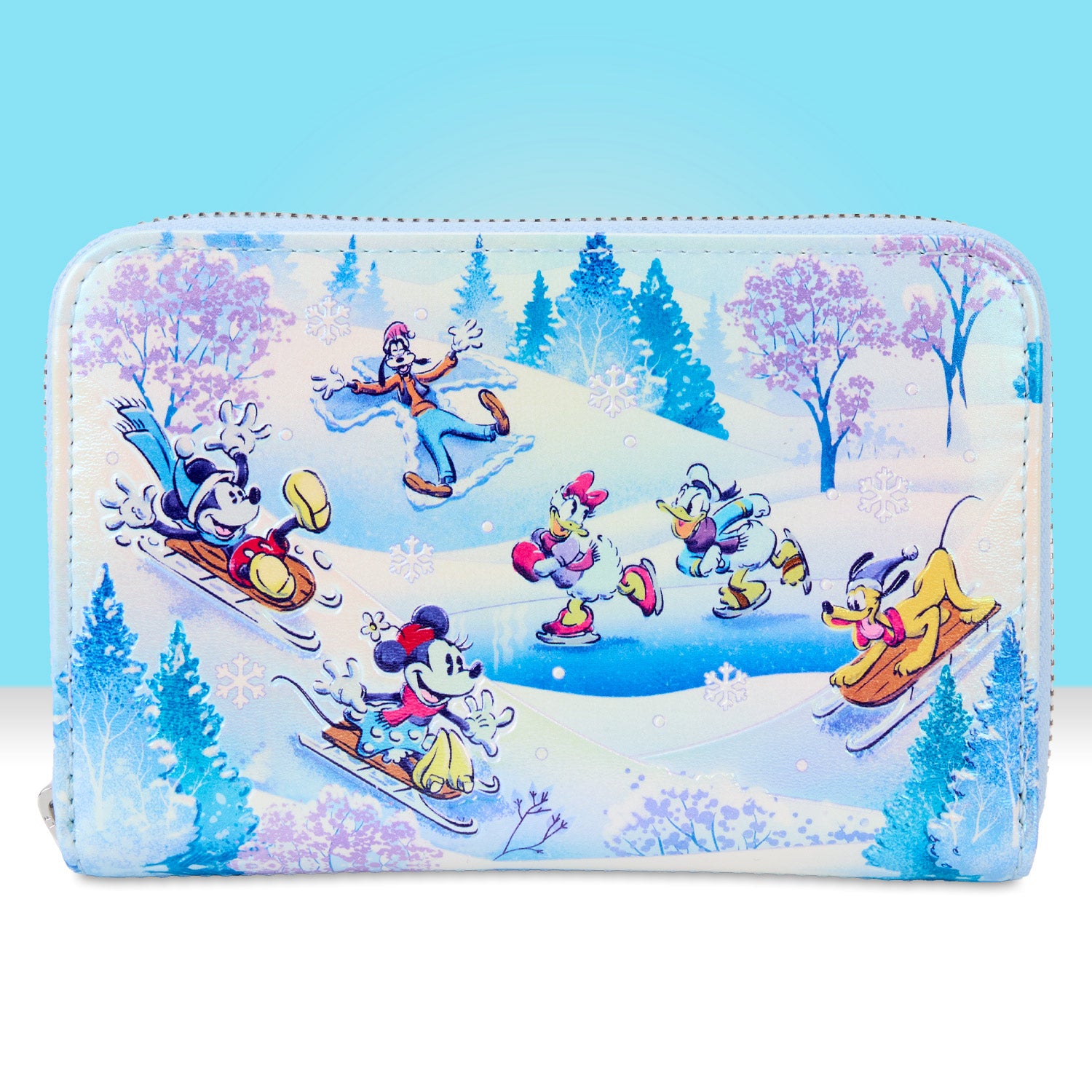 Loungefly x Disney Mickey And Friends Winter Wonderland Zip Around Wallet