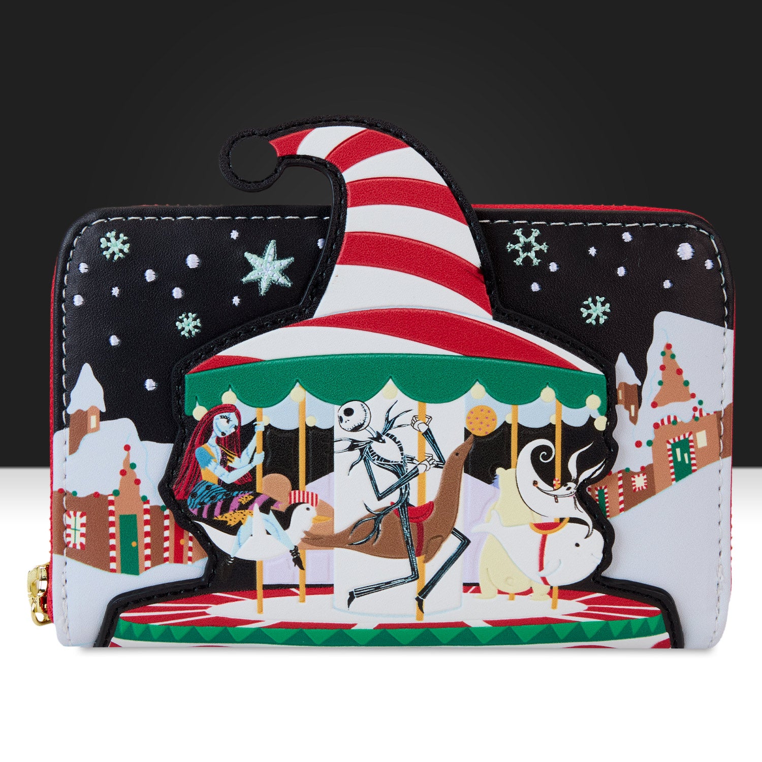 Loungefly x Disney The Nightmare Before Christmas Journey To Christmas Town Zip Around Wallet