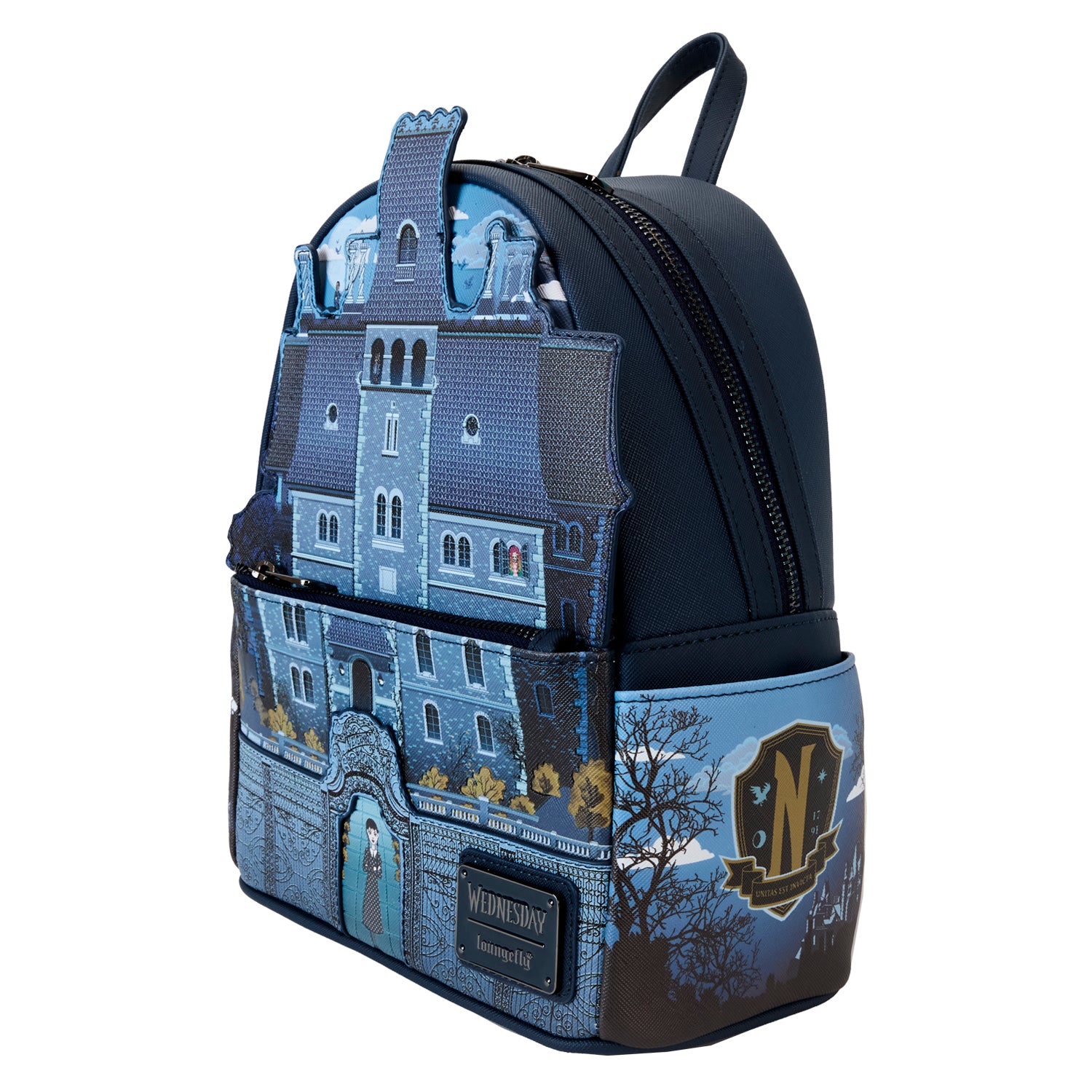 Loungefly x MGM Wednesday Nevermore Academy Mini Backpack