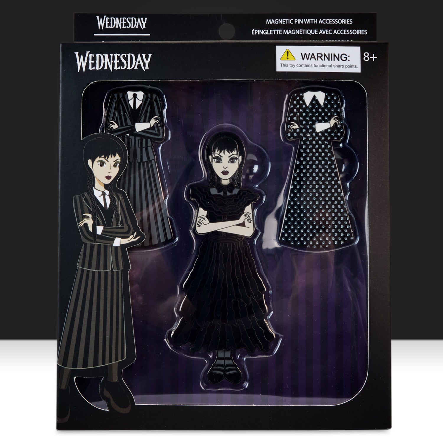 Loungefly x MGM Wednesday Addams Paper Doll Pin