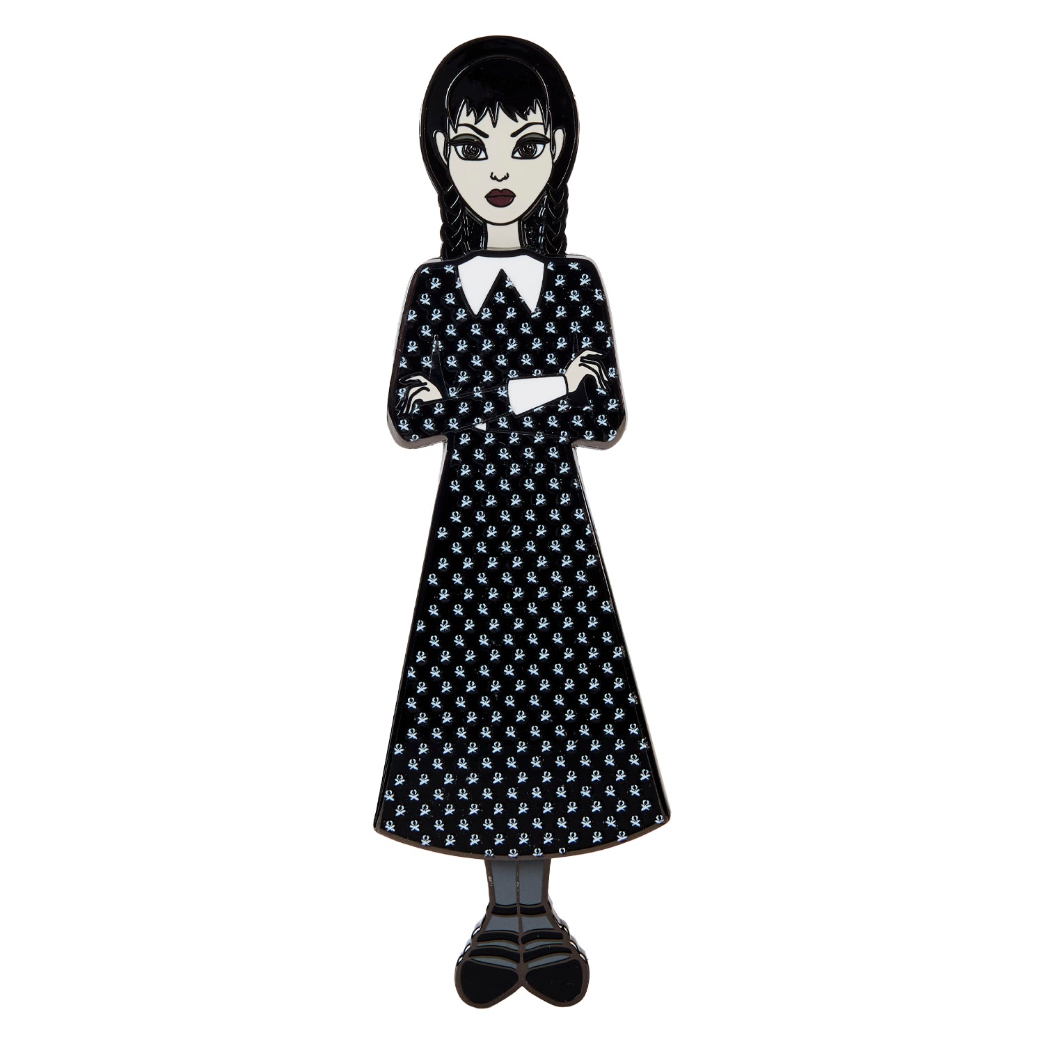 Loungefly x MGM Wednesday Addams Paper Doll Pin