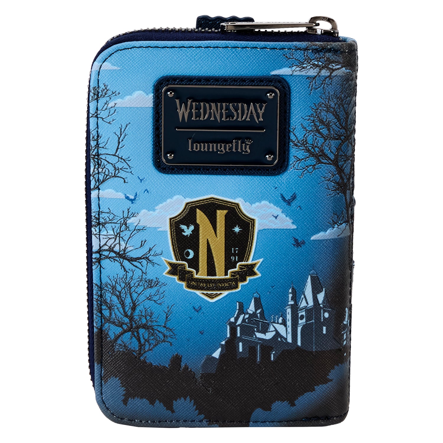 Loungefly x MGM Wednesday Nevermore Castle Zip Around Wallet