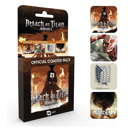 Attack On Titan Coasters (4 Pack) - GeekCore