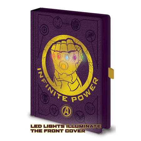 Avengers Thanos Infinity Gauntlet LED A5 Notebook - GeekCore