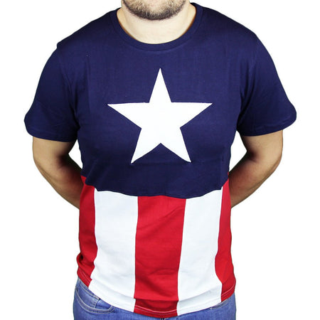 Captain America Stars and Stripes T - Shirt - GeekCore