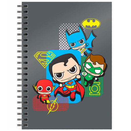 DC Comics Justice League Chibi A5 Spiral Notebook - GeekCore