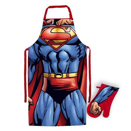 DC Superman Apron & Oven Mitt Set - GeekCore