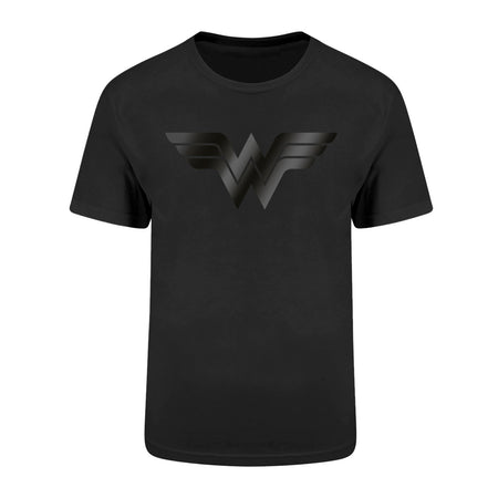 DC Wonder Woman Logo Black On Black T - Shirt - GeekCore