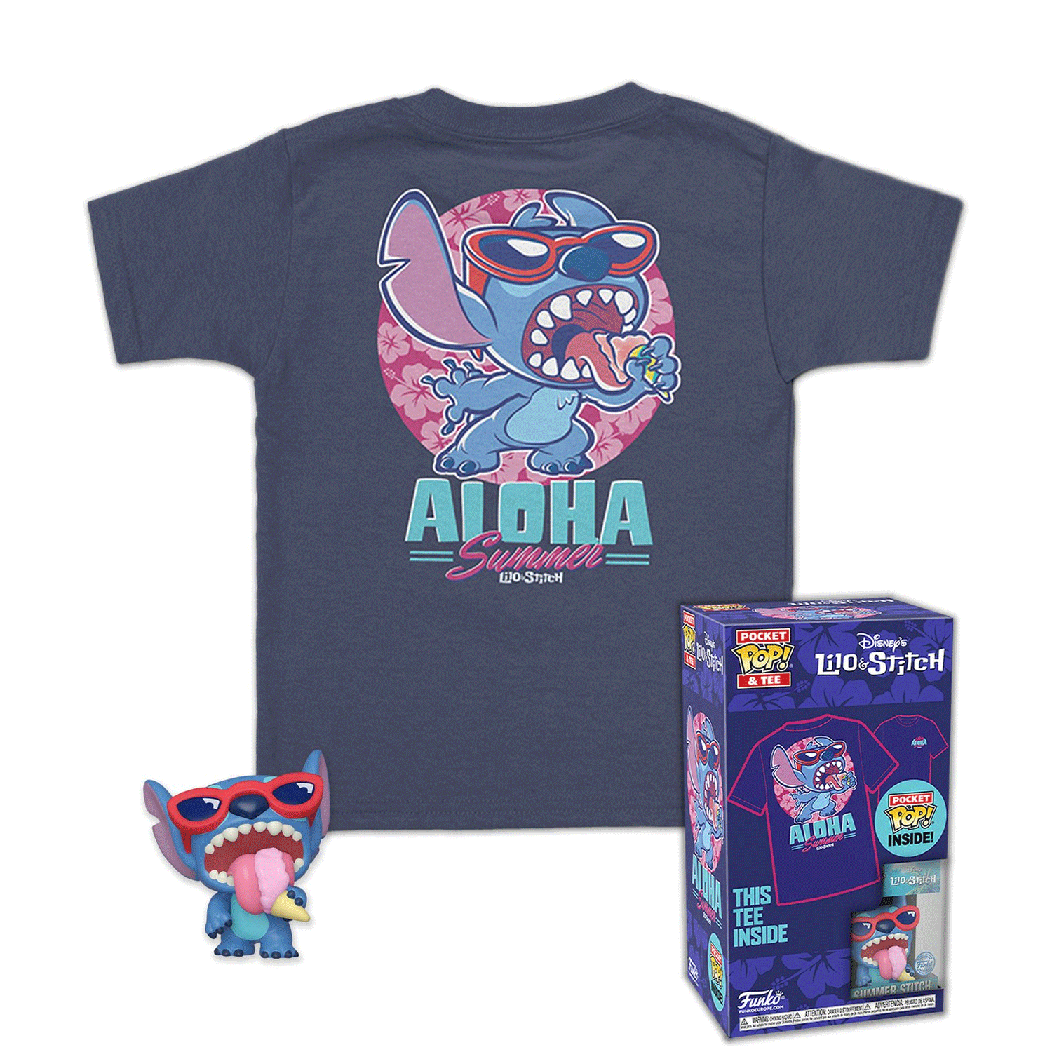 Disney Summer Stitch Pocket Pop! Vinyl and Tee Set for Kids - GeekCore