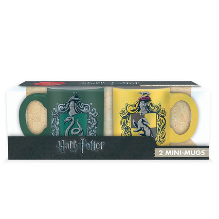 Harry Potter Espresso Mug Set - Slytherin & Hufflepuff - GeekCore