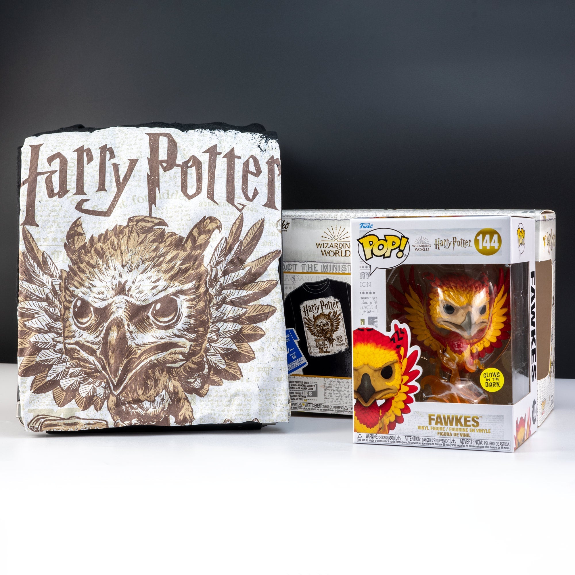 Harry Potter Fawkes the Phoenix Pop! Vinyl and Tee Set - GeekCore