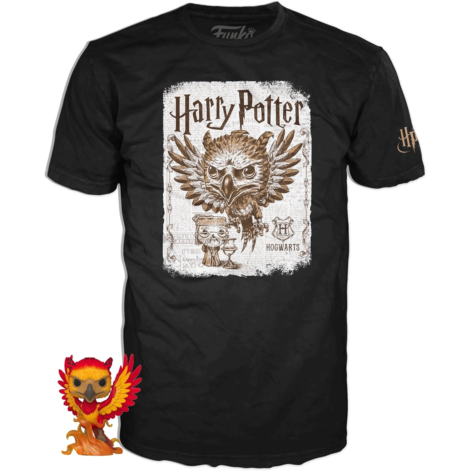 Harry Potter Fawkes the Phoenix Pop! Vinyl and Tee Set - GeekCore