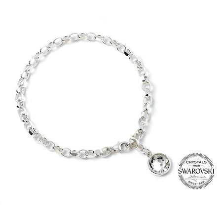 Harry Potter Sterling Silver Charm Bracelet with Swarovski Crystal - GeekCore