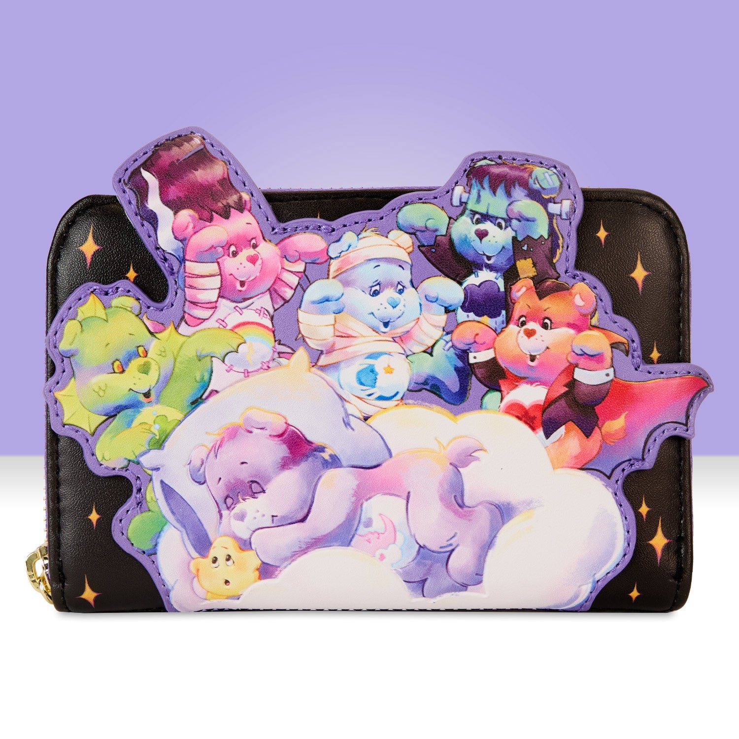 Loungefly Carebears x Universal Monsters Scary Dreams Zip Around Wallet - GeekCore