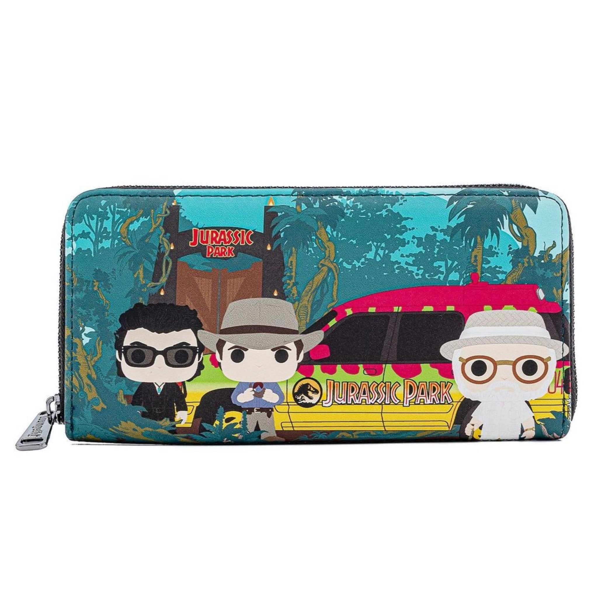 Loungefly Jurassic Park Gates Zip Around Purse - GeekCore