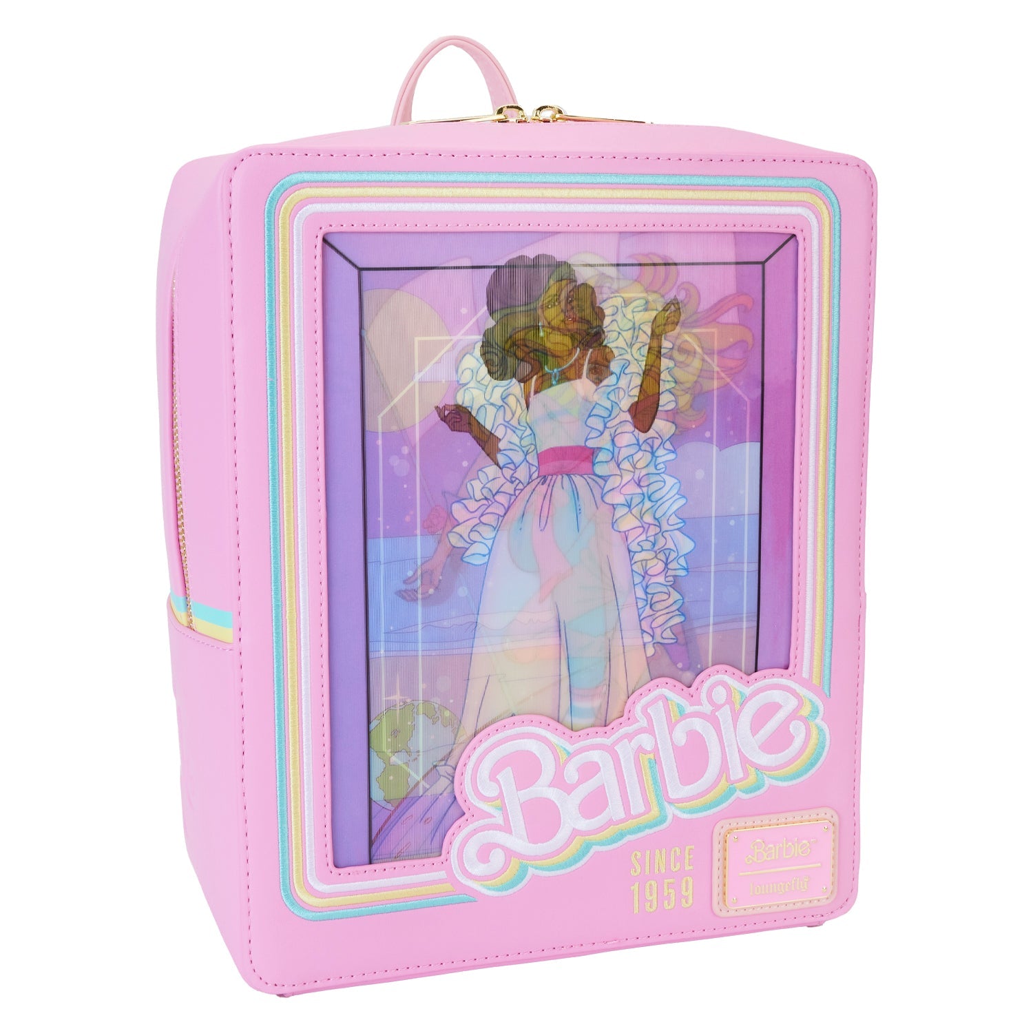 Loungefly x Barbie Doll Box Triple Lenticular Mini Backpack - GeekCore